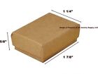 Kraft Brown Jewelry Gift Boxes Cotton Filled  Craft Jewelry Packaging Boxes