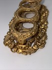 Vtg    the Bucklers    Brass Ornate 4- Slot Lipstick Tube Holder Hollywood Regency