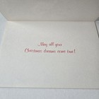 Vintage Christmas Card Sleeping Santa In Sleigh With Sleeping Reindeer Deer