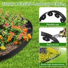 Garden Edging Strip 5cm X 10m With 30 Stakes   Black green Lawn Border  1 Pc 