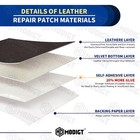 Leather Pu Repair Kit Black Filler Restore Car Seat Couch Sofa Bus Patch Tape