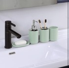 Imavo Bathroom Accessory Set - 6 Piece Green Bathroom Accessories Set With Trash