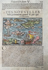 Cuba Hispaniola   Cannibals 1568 Sebastian Munster Unusual Antique Map