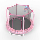 55-inch Trampoline For Kids Indoor  outdoor Toddler Trampoline W basketball Hoop