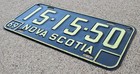 Vintage 1969 Ns Nova Scotia Canada License Plate 15-15-50 - Good Number