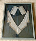 Civil War Era Framed Original Confederate Collar And Cuffs