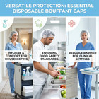 Maqihan Disposable Bouffant Caps - 24  Hair Nets For Food Service Workers   50pc