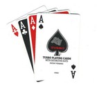 100  Plastic Playing Cards Turbo Deck Brown   Green - Special Faces