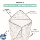 Copper Pearl Hooded Bath Towels Premium Knit terry Cloth Baby Towels With Hoo