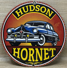 Vintage Hudson Porcelain Dealership Sign Service Station Gas Oil Metal Gasoline