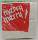 Vintage Christmas Paper Napkins  merry Merry  Tuttle Press 56 Count New Sealed