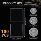  100 Pcs Double Pocket Unplasticized Coin Flips Coin Sleeves 2 5 X 2 5 Inch