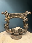 Ornate Cast Iron Architectural Bracket mount  Salvage  Black brown