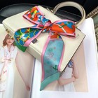 Women Silk Twill Scarf Hair Ribbon Handbag Handle Neck Tie Headware Accessories