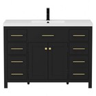 48  Freestanding Single Sink Bathroom Vanity With Resin Top  Faucet