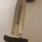 Aqua Lung Stainless Steel Scuba Knife With Sheath Yellow black Handle