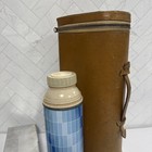 Vintage Thermos King-seeley Quart Bottle Blue   Lunch Box Case   Metal Tin Set