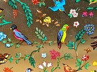 Vintage Rare  painted Bird And Floral Design  Stratton Compact