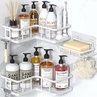 3-pack Corner Shower Caddy Shelves - Adhesive  Rustproof  No Drill Organizer For