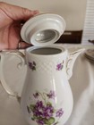 Schumann Bavaria Teapot Coffee Pot  Purple Flowers Vintage Rare