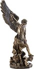 15 Inch Large St  Michael Archangel Cold Cast Bronze Statue For Church Sanctuar