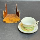 Vintage Houston Texas Souvenir Miniature Tea Cup Saucer Set Made In Japan Stand
