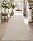  Hallway Runner 28x143  Washable Non Slip Rubber 28 x143  rectangular  Beige