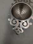 Vintage English Silver Plate Over The Cup Tea Strainer