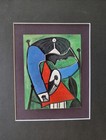 Pablo Picasso  seated Women    Matted Offset Color Lithograph 1971