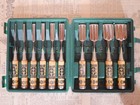 Japanese Chisel Nomi Signed Tyome        Set Of 10 Elaeagnus Handle  B140