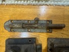 Antique Cast Iron Door Hardware Parts Latches Rim Locks Knobs Deadbolt Lot