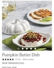 Le Creuset Pumpkin Butter Dish New In Box White Thanksgiving 