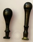 Antique Victorian Pair Of Wood Handle Wax Seal Stamps With Monograms