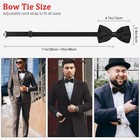 Bow Tie For Men Pre-tied Adjustable Satin Bowtie Formal Wedding Tuxedo Prom Part