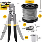 328ft Wire Rope Crimping Tool Kit  Stainless Steel Wire Rope Cable With Alumi   