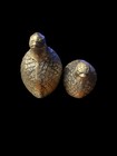 Vintage Mid Century Modern Brass Quails Figurines Home Decor Set Of 2