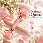 Rose Quartz Roller Gua Sha Set 4 Piece Face Massager Brush Self Care Gift Box