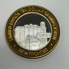  10 The New Frontier Las Vegas  999  60 Oz Silver Round Token Gaming Token