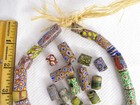 41 Vintage Antique African Trade Beads Venetian Millefiori Glass 1800 s - 1900 s