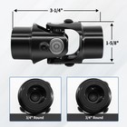 3 4  Round X 3 4  Round Powder Coated Universal Steering Shaft U Joint Coupler