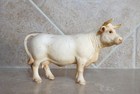 Schleich 13610 Charolais Cow Retired White Farm Cattle Momma Animal Ranch Toy