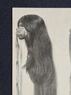 Vintage Halloween Voodoo Gothic Shrunken Head Creepy Dead Goth Scalp Long Hair