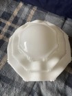 Vintage 6  All White Glass Art Deco Skyscraper Ceiling Lamp Shade 4  Opening