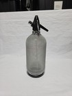Vintage Soda Siphon Seltzer Bottle With Wire Mesh Metal Around Glass