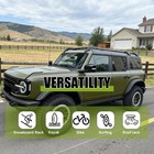 5pcs Extended Roof Rack Aluminum For 2021-2024 2025 Ford Bronco Rooftop Black