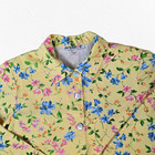1990s Vintage Yellow Floral Cottage Garden Usa Made Grandma Denim Jacket Size 10