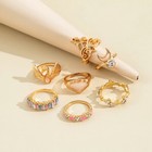 Women s Fashion Jewelry Gold Bohemian Vintage Swan Heart Ring Set Geometric 64