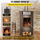 39ft Chimney Cleaner Sweep Kit Rotary Brush Rod Fireplace 12m  extra Head