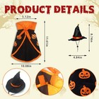 Halloween Cat Costume Cloak Witch One Size  Jack-o -lantern   Hat