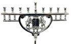 Vg Judaica Hanukkah Menorah 10 Commandments Lions Of Judah Hebrew Jewish Judaism